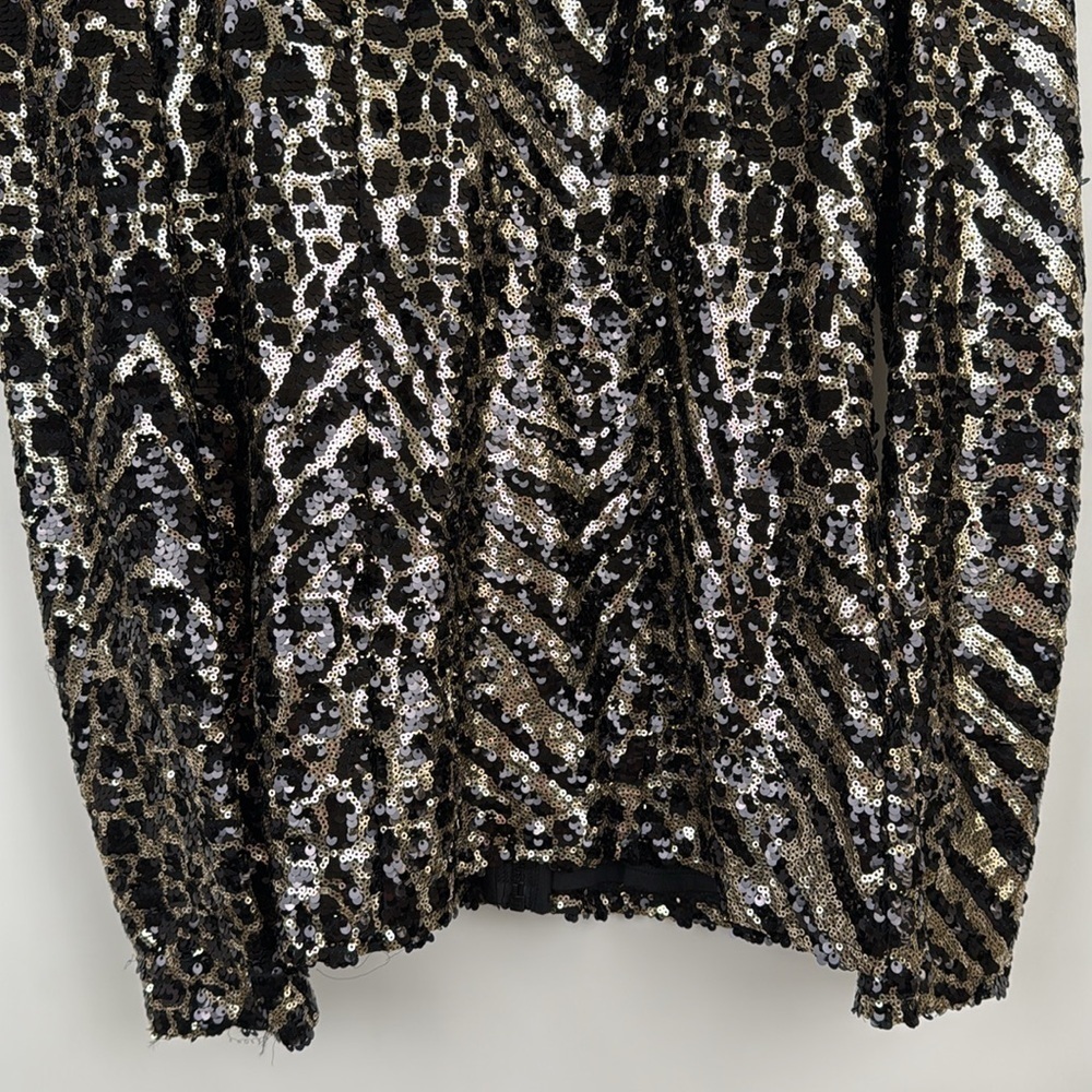 Zhivago When The Sun Went Down Sequin Top in Animal Size Medium - Picture 5 of 11